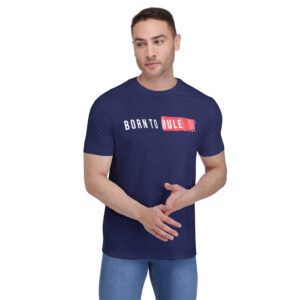 Cotton Round Neck Tshirt Navy Blue