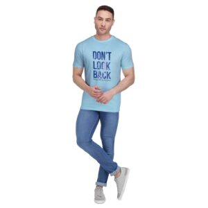 Cotton Round Neck Tshirt Sky Blue