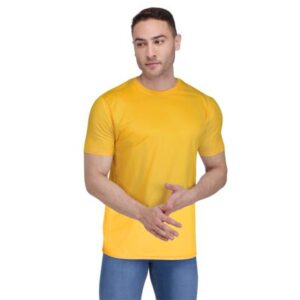 Round Neck Dry-Fit Tshirt Yellow