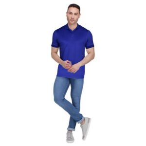 Collar Dryfit Tshirt Blue